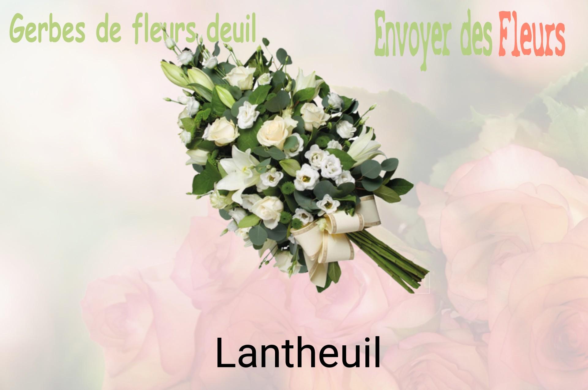 Gerbe de fleurs de deuil livrée à Lantheuil